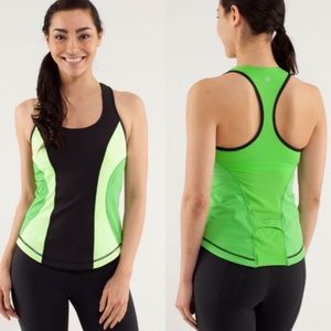 Lululemon Cardio Kick Racerback Tank Green